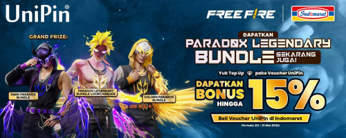 Dapatkan Paradox Legendary Bundle dan Bonus hingga 15% setiap Top Up Diamonds pake Voucher UniPin